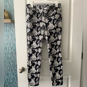 GAP Floral signature skinny ankle khaki